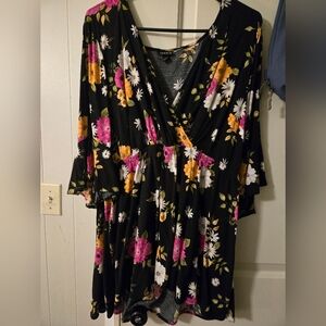 Torrid Floral wrap shirt